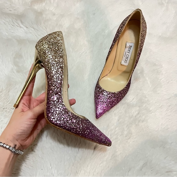 Jimmy Choo Shoes - JIMMY CHOO Glitter Heels Ombré Sz. 38